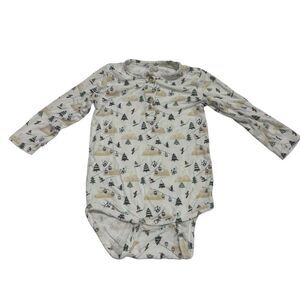 Kate Quinn Winter Novelty Printed Bamboo Long Sleeve Onesie